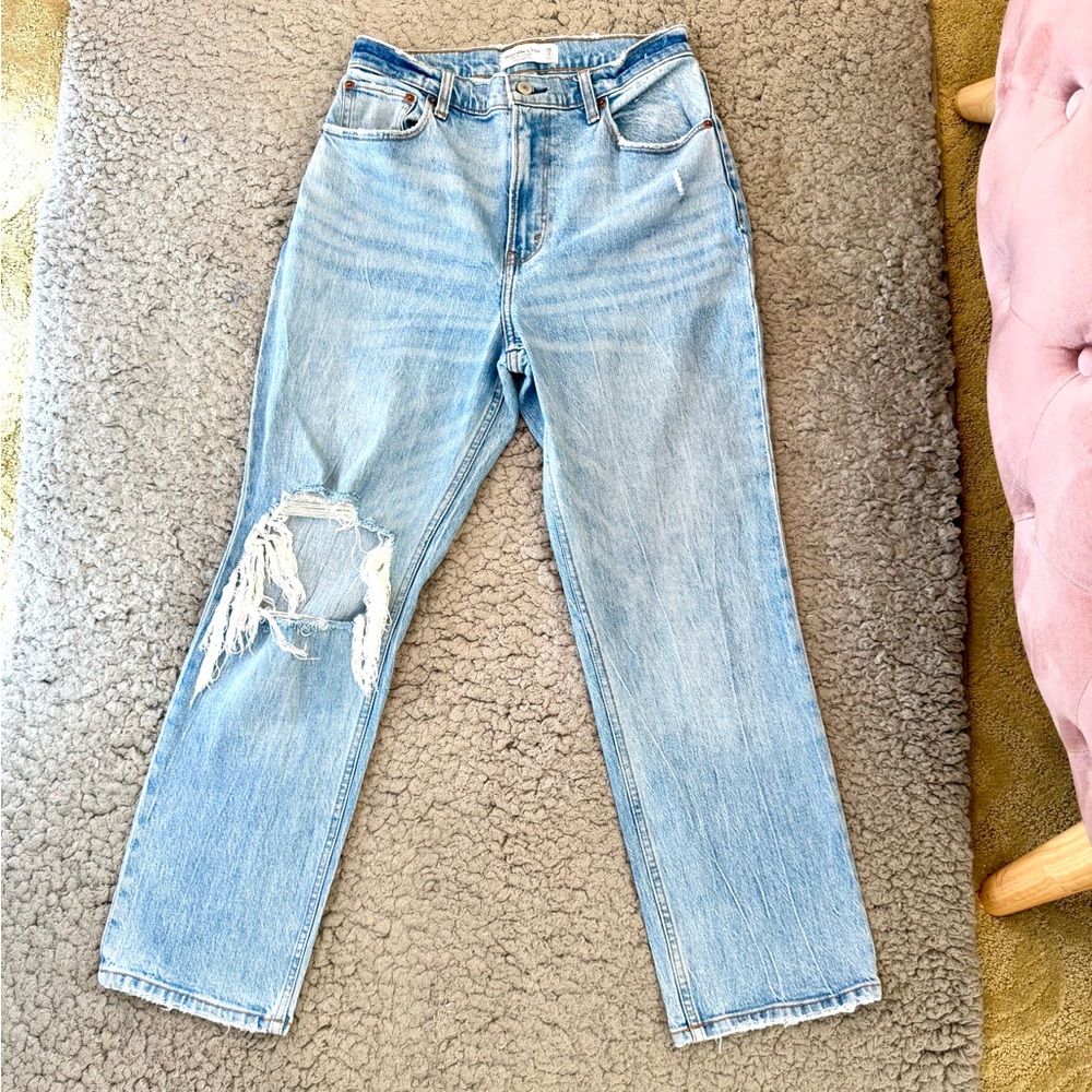 Abercrombie & Fitch the ‘90s straight ultra high rise curve love size 28/6xs